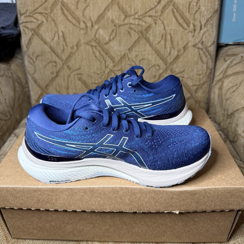 Asics‎ Gel-Kayano 29 Shoes Womens Size 6 Wide Indigo Blue Sneakers Athletic Sky - Picture 2 of 9